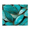 Trademark Fine Art Treechild Turquoise Leafs Wood Slat Art - 3 of 4