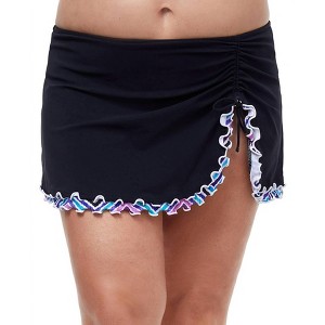 Women's Plus Size Side Slit Cinch Swim Skirt - Profile By Gottex - 1 of 3