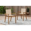 Ridstar 2-Piece Dining Chair Set with Teak Frame for Patio, Garden & Balcony-Beige - 4 of 4