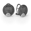 Guili Cubic Zirconia Sterling Silver Black Plated Lace Round Earrings - 2 of 2