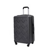 Whisen Hardshell Lightweight Suitcase with Spinner Wheels, ABS Luggage Sets, 8-Piece Set - Dark Grey - 3 of 4