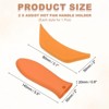 Unique Bargains Silicone Hot Assist Frying Cookware Pan Pot Handle Holders 2 Pcs - 2 of 4