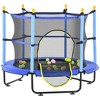 Qaba 4.6' Trampoline for Kids, 55" Toddler Trampoline with Safety Enclosure & Ball Pit for Indoor or Outdoor Use, Built for Kids 3-10 Years - image 4 of 4