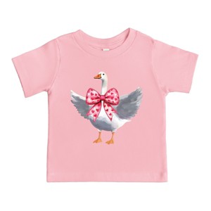Valentine Goose Coquette - Toddler Short Sleeve Graphic T-Shirt - 1 of 4