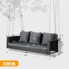 Karl Home 3-Person Wicker Outdoor Porch Swing - 3 of 4