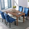 KTMBDW Dining Chair Set of 2, Modern Wing-Back Chairs with Backstitching Nailhead Trim and Solid Wood Legs for Kitchen Living Room, Upholstered - 4 of 4