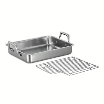 Cuisinart Multiclad Pro Triple Ply Stainless Cookware 16-inch Roasting Pan  Skillet, Rectangular Roaster w/Rack