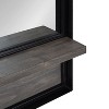 Kate and Laurel Owing Framed Arch Mirror with Shelf, 24x32, Gray - 3 of 4