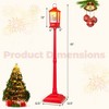 Costway 61" Christmas Street Lamp with Detachable Snow Globe Lantern Street Light Inside - 3 of 4