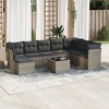 vidaXL 9 Piece Patio Sofa Set with Cushions - Gray With Table - 2 of 4