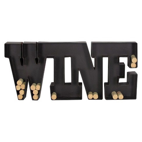 Metal Wall Wine Cork Holder Black Target