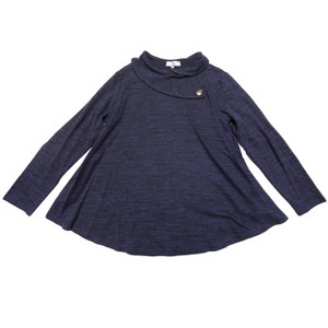 Agnes Orinda Women's Plus Size Cowl Neck Button Long Sleeve Pockets Casual Soft Tunic Blouse - 1 of 4