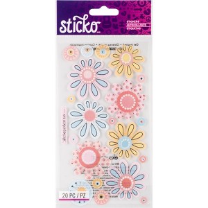 Sticko Vellum Stickers - Crazy Daisies, 20pcs - 1 of 2
