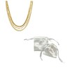 Adornia Tarnish Resistant 14k Gold Plated Curb, Herringbone, and Paper Clip Chain Necklace Set - 3 of 4