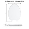 Potty Training Toilet Seat Round, Slow Soft Close Magnets Hinges Lock Quick Release, Easy to Install Toilet Seat with Toddler Potty Seat Built-in - 2 of 4