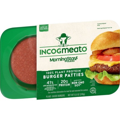 Morningstar Farms Incogmeato Frozen Plant-Based Burger - 8.5oz/2ct