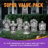 Joyfy 6 Pcs 15.7" Halloween Tombstones Outdoor Cemetery Decor, RIP Plastic Headstones Prop with 12 Metal Stakes for Yard Lawn Graveyard Decor - 3 of 4