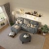 L Shaped Sectional Sofa with Storage,4 Seat Modular Sofa Sectional Couches for Living Room - 2 of 4