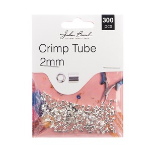 John Bead Must Have Findings Metal Silver 2mm Crimp Tubes for Jewelry Making Findings, 300 Pieces - 1 of 4