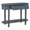 CAVINAS Retro Console Table with 2 Drawers and Open Shelf,40 inch Oval Entryway Table for Living Room,Hallway - 4 of 4