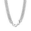 Steeltime Men's stainless steel flat fancy chain link necklace. Color Options: Silver, Gold - 2 of 4