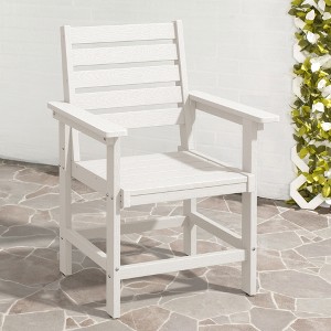 Arceso 1PC 18Inch Outdoor Dining Chair , HDPE Weather Patio Dining Chairs, Heavy Duty Outdoor Chairs with Armrest - 1 of 4