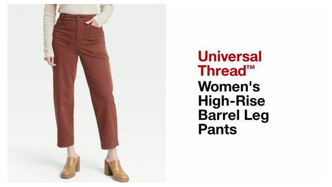 Women's High-Rise Barrel Leg Pants - Universal Thread™, 2 of 11, play video