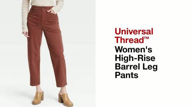 Women's High-Rise Barrel Leg Pants - Universal Thread™, 2 of 11, play video