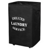 WOWLIVE Foldable Rectangular Deluxe Laundry Service Rolling Clothing Hamper Basket with Lockable Wheels for Laundry or Storage - 2 of 4