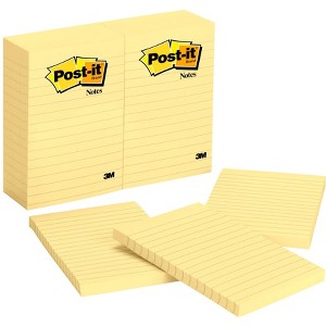Post-it Lined Original Notes, 4 x 6 Inches, Canary Yellow, Pack of 12 - 1 of 4