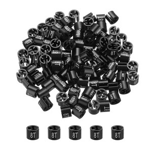 Unique Bargains Plastic Round Color Coding Hanger Garment Hanger Markers Tag 100 Pcs - 1 of 3