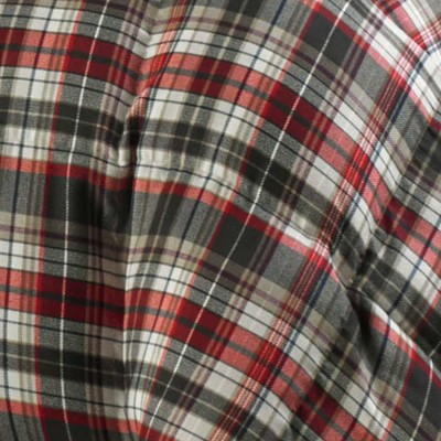 King Red Plaid Reversible Microfiber Comforter Set