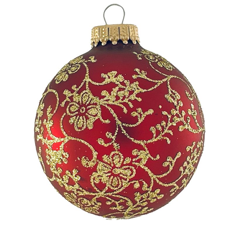 Christmas By Krebs - 67mm/2.625" Decorated Glass Balls Ornaments [4 Pieces], 2 of 4