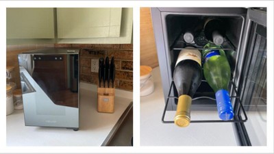 Black+decker 6 Bottle Wine Fridge, Wine Cooler With Mirrored Front, Mini Wine  Fridge Thermoelectric : Target