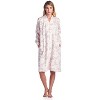 Casual Nights Women's Floral Print Zipper Front Quilted Robe - 3 of 4