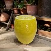 Vynxaria 14" Oversized Yellow Lemon Fruit Stool, Resin Multi-Purpose Stool/Side Table/Plant Stand - 3 of 4