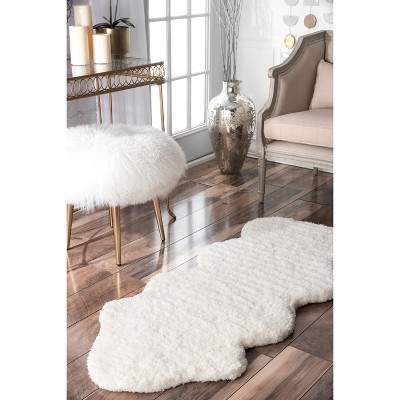 Nuloom Hand Tufted Octo Pelt Faux Sheepskin Shags Indoor Area Rug
