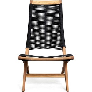 63364 Lisa Modern Lounge Chair – Natural Wood Finish, Mid-Century Modern Wooden Chair for Living Room, Patio, Lawn, Poolside, Indoor & Outdoor - 1 of 4