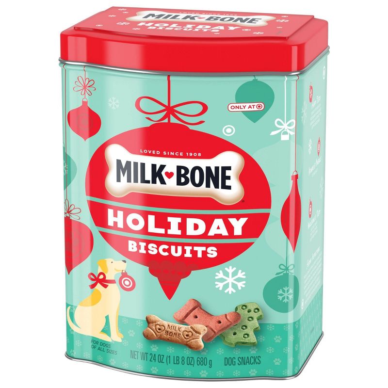 Milk-Bone Christmas Biscuits Tin with Original Flavored Dog Treats - 24oz, 4 of 12