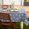Design Imports  Nautical Blue Floral Print Outdoor Tablecloth 60X84 - 3 of 4