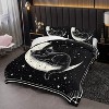 Hachikiko Black Cat on Moon Star 3D Print Comforter Set,Cute Kids Toddlers Bedding Room Decor - 3 of 4