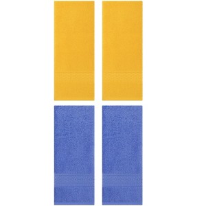 Unique Bargains Bathroom Durable Lightweight Quick Drying Cotton Hand Towel 4 Pcs - 1 of 4