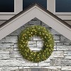 Puleo 36" Pre-Lit Artificial Utah Spruce Wreath with 100 Warm White LED Lights - 2 of 4