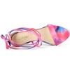 Allegra K Women's Tie Dye Lace Up Stiletto Heel Sandals - 4 of 4