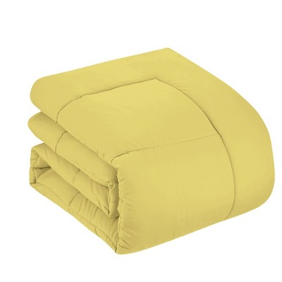 Yellow Twin Down Alternative Microfiber Bed in a Bag Set