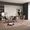 Washable Vintage Floral Rug Non Slip Low Pile Rug Soft Retro Throw Floor Cover Foldable Indoor Carpet for Living Room Bedroom Playroom Nursery - 3 of 4