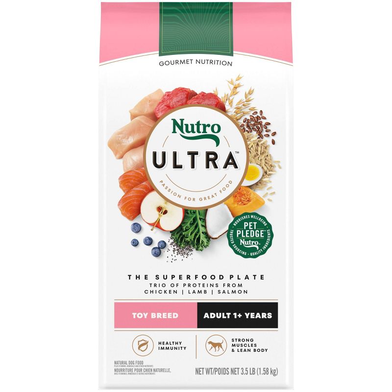 Nutro Ultra Superfood Plate Chicken, Lamb &#38; Salmon Toy Breed Adult Dry Dog Food &#8211; 4lbs, 1 of 15