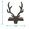 Split P Antler Rustic Brown Iron Stocking Hanger - 4 of 4
