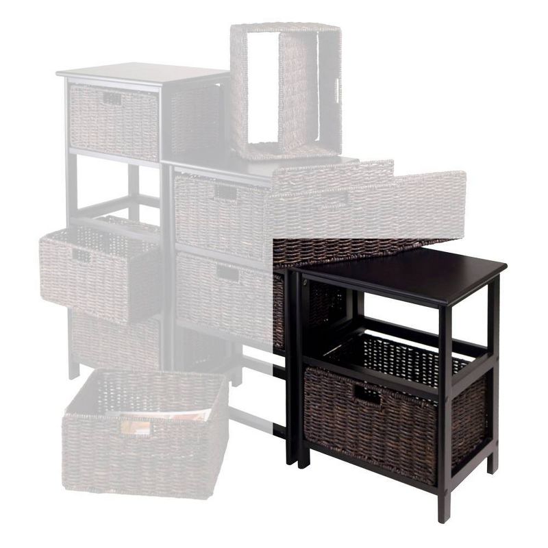 20.31&#34; Omaha Storage Rack with Baskets Black - Winsome, 3 of 8