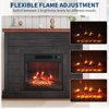 38in Freestanding Electric Fireplace with Mantel, TV Stand Includes 18'' Electric Fireplace Insert with Adjustable Flame Temperature & Remote Control - 4 of 4